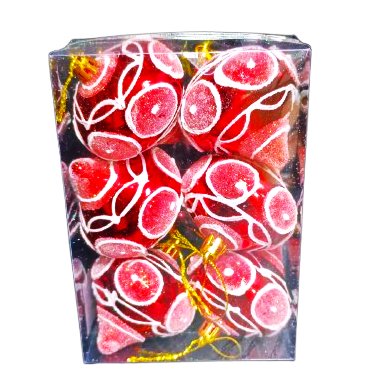 NATAL BOLA NATALINA 8,5cm c/6un H18099