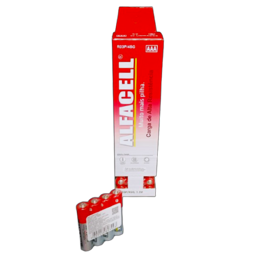 AC PILHA ALFACELL COMUM PALITO AAA C/4UN