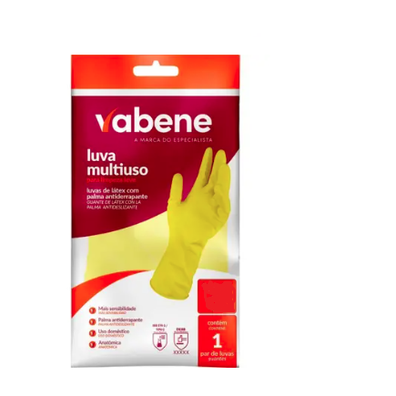 LUVA  AMARELA VABENE G LATEX 