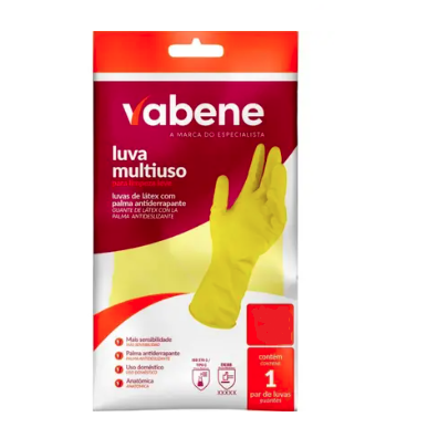 LUVA  AMARELA VABENE GG LATEX 