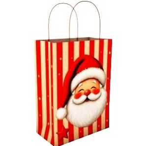 NATAL SACOLA M KRAFT NOEL 22X12X30cm SKNF