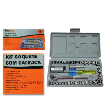 KIT SOQUETE C CATRACA 40 PECAS BFH1281