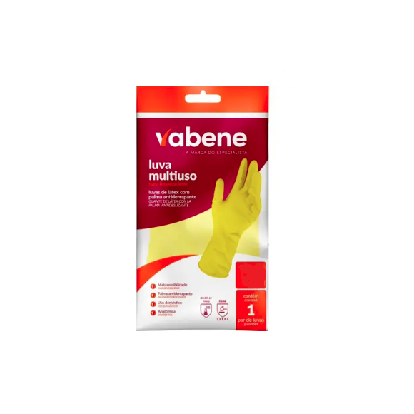 LUVA  AMARELA VABENE M LATEX 