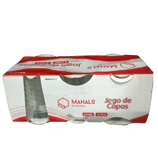 JOGO 6 COPOS 210ml MAHALO 2112