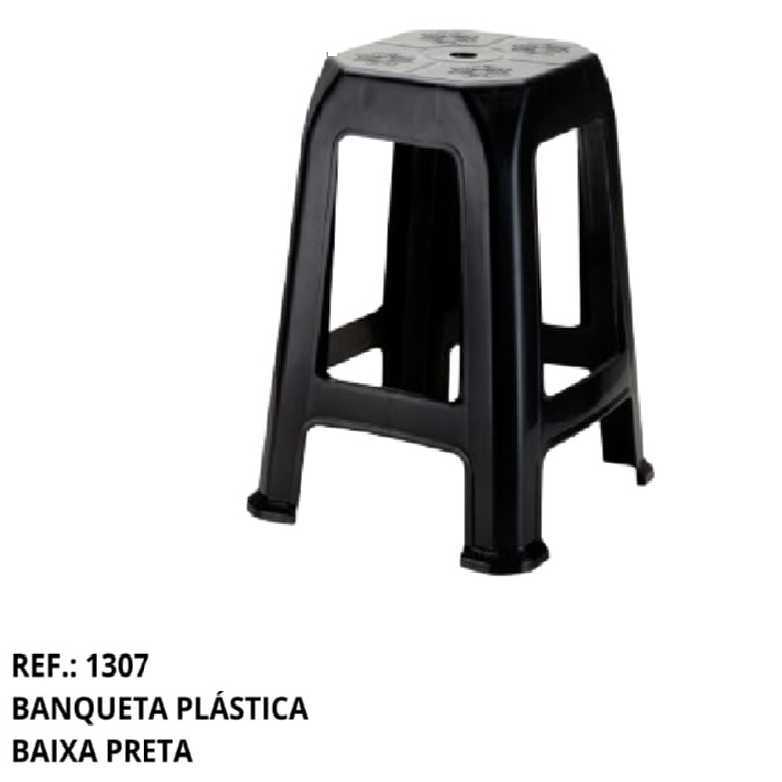 PL BANQUETA PLASTICA PRETA PLASNEW