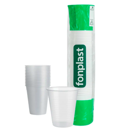 COPO FONPLAST 180ML TRANSP. C 100UN