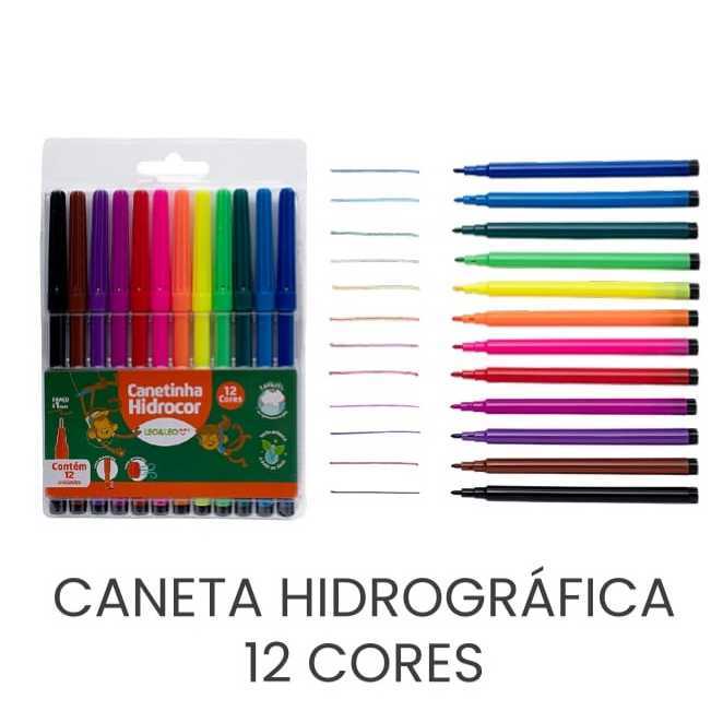 ME CANETA HIDROCOR C/12 CORES LEO LEO