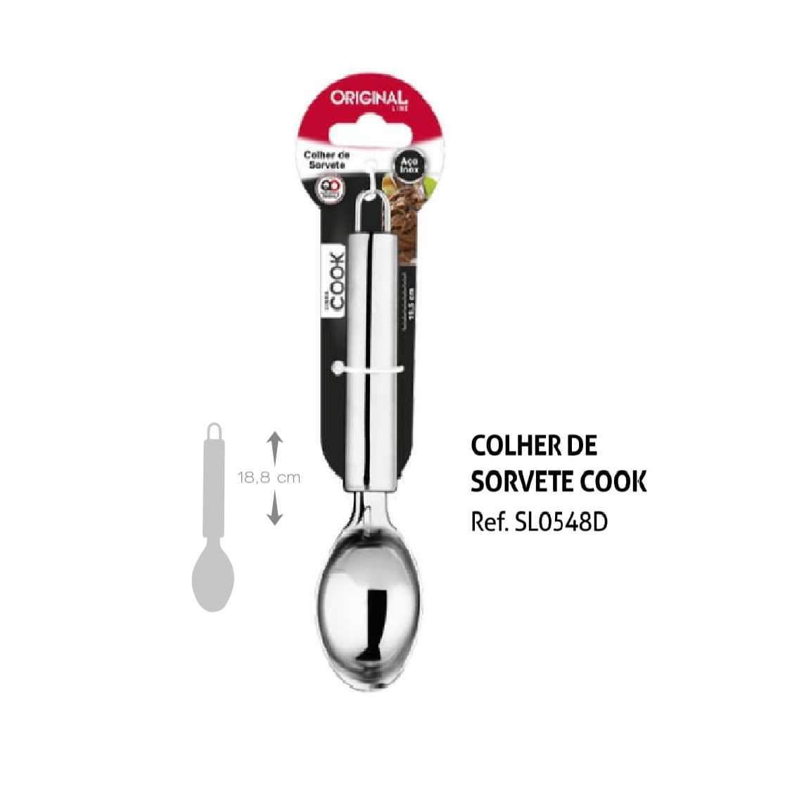 COLHER DE SORVETE ACO INOX SL0548D