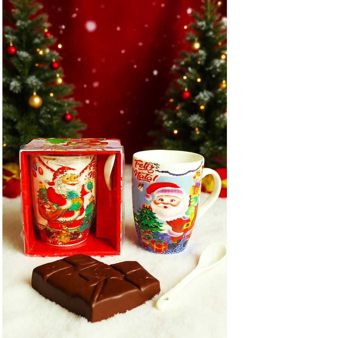 NATAL CANECA NA CAIXA C/ COLHER 350ml
