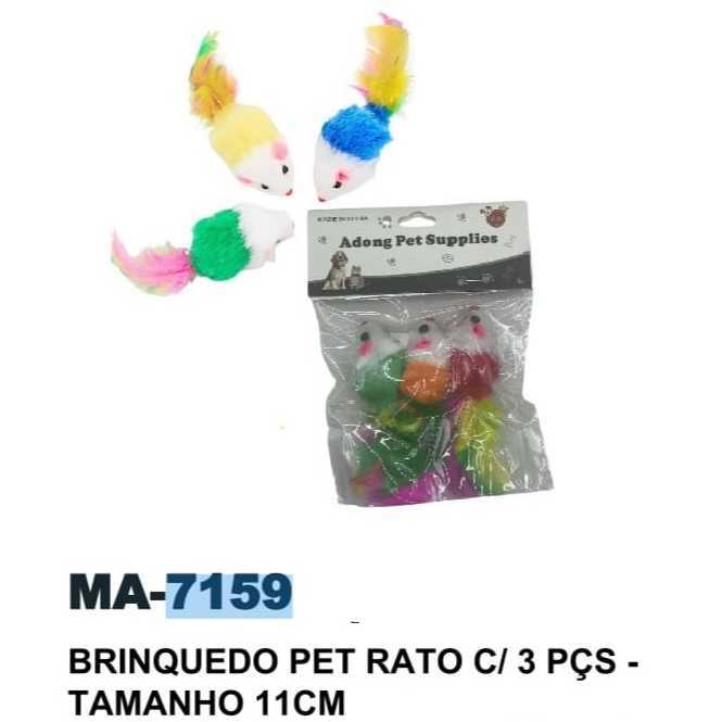 CAES BRQ PET RATO C/3 PCS 11cm MA-7159