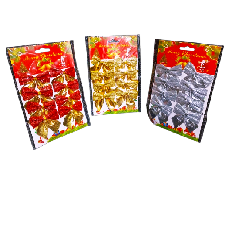 NATAL ENFEITE LACO 6,5cm x 5,3cm c/8un h19188