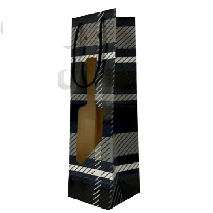 SACOLA BEBIDA XADREZ 10X10X39cm R9441