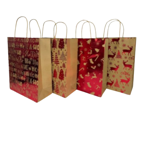 NATAL SACOLA KRAFT  31X24,5X10,5CM 639A