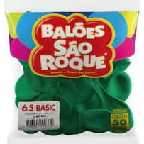 BALÃO SÃO ROQUE VERDE C/50 N 6,5