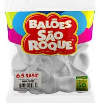 BALÃO SÃO ROQUE BRANCO C/50 N 6,5