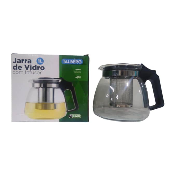 JARRA VIDRO DE CHA C/ INFUSOR 1litro TAL3522