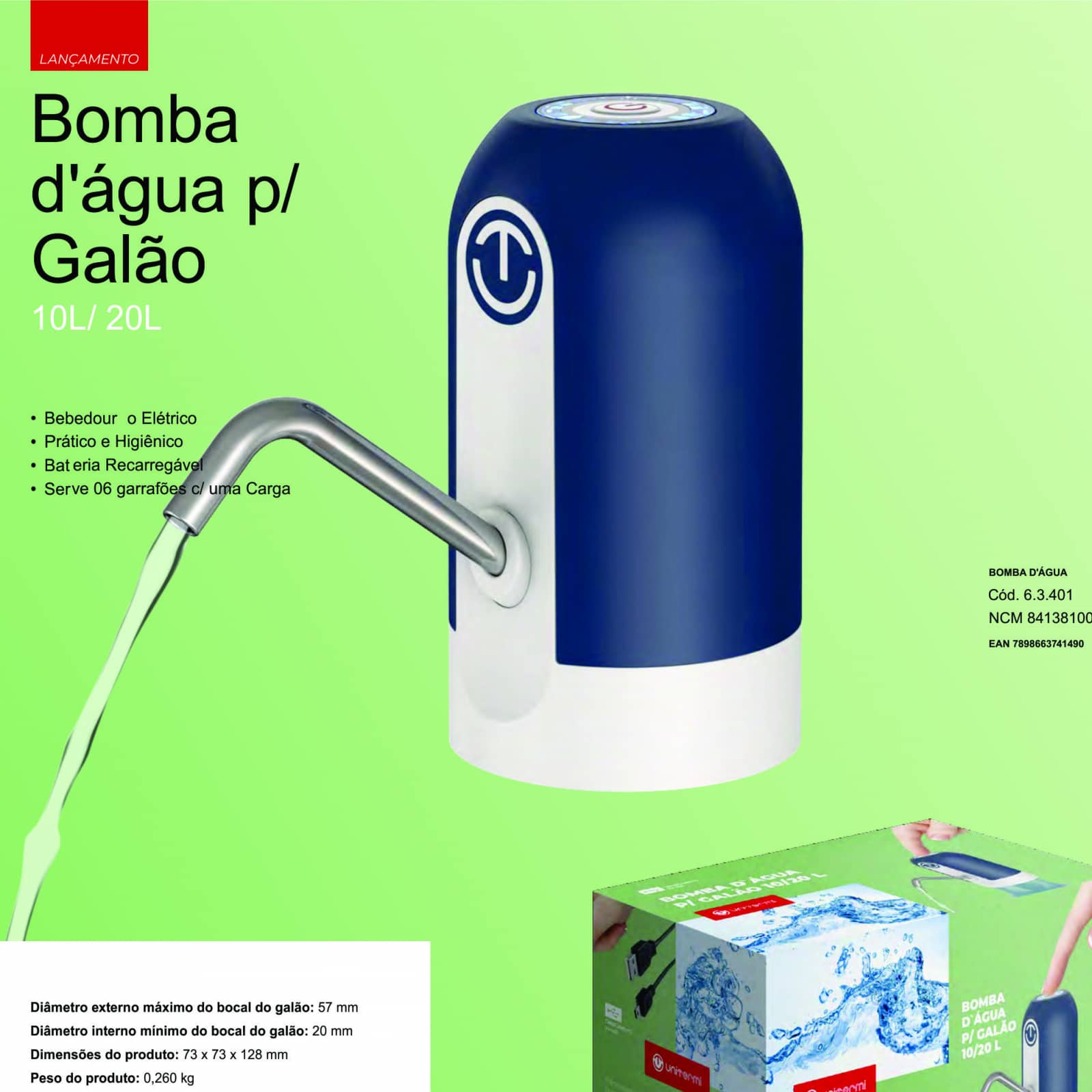 BOMBA D ÁGUA AUTOMÁTICA 10/20 LITROS