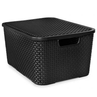 PL ORGANIZADOR RATTAN 15LTS PRETO